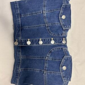 Stylish Denim Button-Up Vest